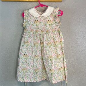 Vintage Edgehill Collection Girls Floral Dress – Peter Pan Collar, Size 3t